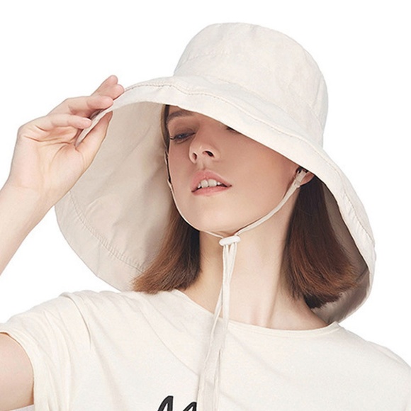 Womens Sun Summer UV Protection Floppy Bucket Hat - Picture 2 of 4